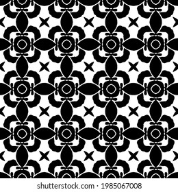 Vector monochrome pattern, Abstract texture for fabric print, card, table cloth, furniture, banner, cover, invitation, decoration, wrapping.