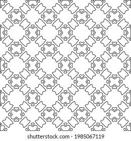 Vector monochrome pattern, Abstract texture for fabric print, card, table cloth, furniture, banner, cover, invitation, decoration, wrapping.