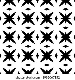 Vector monochrome pattern, Abstract texture for fabric print, card, table cloth, furniture, banner, cover, invitation, decoration, wrapping.
