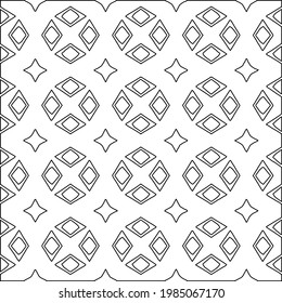 Vector monochrome pattern, Abstract texture for fabric print, card, table cloth, furniture, banner, cover, invitation, decoration, wrapping.