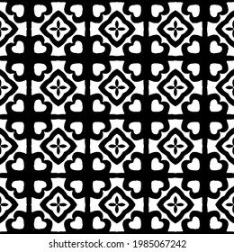 Vector monochrome pattern, Abstract texture for fabric print, card, table cloth, furniture, banner, cover, invitation, decoration, wrapping.
