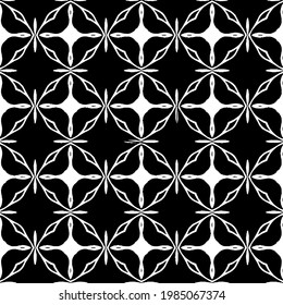 Vector monochrome pattern, Abstract texture for fabric print, card, table cloth, furniture, banner, cover, invitation, decoration, wrapping.