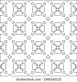 Vector monochrome pattern, Abstract texture for fabric print, card, table cloth, furniture, banner, cover, invitation, decoration, wrapping.