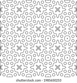 Vector monochrome pattern, Abstract texture for fabric print, card, table cloth, furniture, banner, cover, invitation, decoration, wrapping.