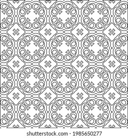 Vector monochrome pattern, Abstract texture for fabric print, card, table cloth, furniture, banner, cover, invitation, decoration, wrapping.