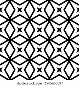 Vector monochrome pattern, Abstract texture for fabric print, card, table cloth, furniture, banner, cover, invitation, decoration, wrapping.