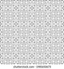Vector monochrome pattern, Abstract texture for fabric print, card, table cloth, furniture, banner, cover, invitation, decoration, wrapping.