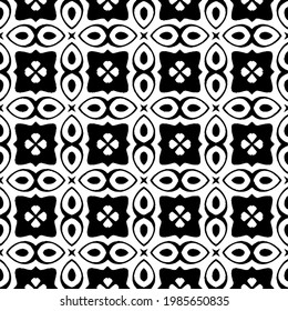 Vector monochrome pattern, Abstract texture for fabric print, card, table cloth, furniture, banner, cover, invitation, decoration, wrapping.