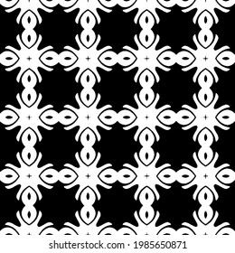 Vector monochrome pattern, Abstract texture for fabric print, card, table cloth, furniture, banner, cover, invitation, decoration, wrapping.