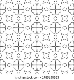Vector monochrome pattern, Abstract texture for fabric print, card, table cloth, furniture, banner, cover, invitation, decoration, wrapping.