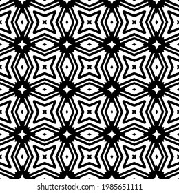 Vector monochrome pattern, Abstract texture for fabric print, card, table cloth, furniture, banner, cover, invitation, decoration, wrapping.