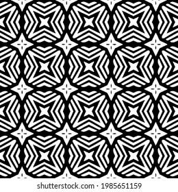 Vector monochrome pattern, Abstract texture for fabric print, card, table cloth, furniture, banner, cover, invitation, decoration, wrapping.