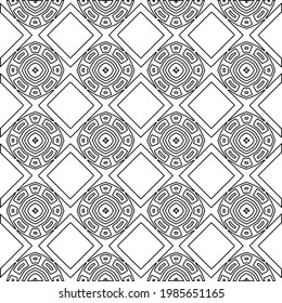 Vector monochrome pattern, Abstract texture for fabric print, card, table cloth, furniture, banner, cover, invitation, decoration, wrapping.