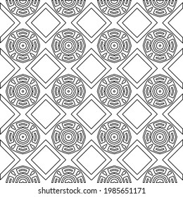 Vector monochrome pattern, Abstract texture for fabric print, card, table cloth, furniture, banner, cover, invitation, decoration, wrapping.