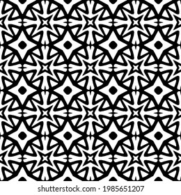 Vector monochrome pattern, Abstract texture for fabric print, card, table cloth, furniture, banner, cover, invitation, decoration, wrapping.