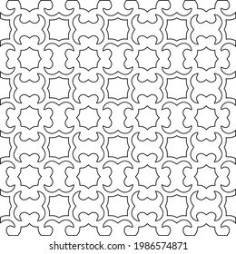 Vector monochrome pattern, Abstract texture for fabric print, card, table cloth, furniture, banner, cover, invitation, decoration, wrapping.