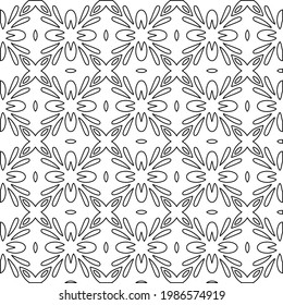Vector monochrome pattern, Abstract texture for fabric print, card, table cloth, furniture, banner, cover, invitation, decoration, wrapping.