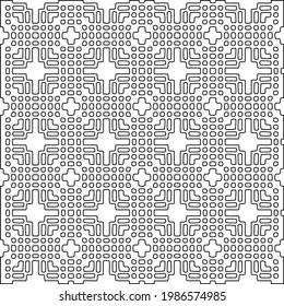 Vector monochrome pattern, Abstract texture for fabric print, card, table cloth, furniture, banner, cover, invitation, decoration, wrapping.