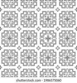 Vector monochrome pattern, Abstract texture for fabric print, card, table cloth, furniture, banner, cover, invitation, decoration, wrapping.