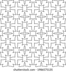 Vector monochrome pattern, Abstract texture for fabric print, card, table cloth, furniture, banner, cover, invitation, decoration, wrapping.