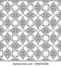 Vector monochrome pattern, Abstract texture for fabric print, card, table cloth, furniture, banner, cover, invitation, decoration, wrapping.