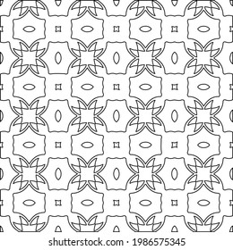 Vector monochrome pattern, Abstract texture for fabric print, card, table cloth, furniture, banner, cover, invitation, decoration, wrapping.