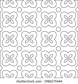 Vector monochrome pattern, Abstract texture for fabric print, card, table cloth, furniture, banner, cover, invitation, decoration, wrapping.