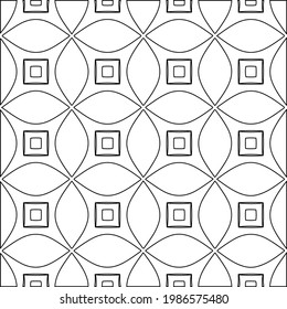 Vector monochrome pattern, Abstract texture for fabric print, card, table cloth, furniture, banner, cover, invitation, decoration, wrapping.