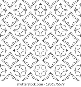 Vector monochrome pattern, Abstract texture for fabric print, card, table cloth, furniture, banner, cover, invitation, decoration, wrapping.