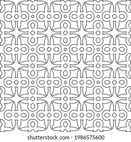 Vector monochrome pattern, Abstract texture for fabric print, card, table cloth, furniture, banner, cover, invitation, decoration, wrapping.