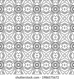Vector monochrome pattern, Abstract texture for fabric print, card, table cloth, furniture, banner, cover, invitation, decoration, wrapping.
