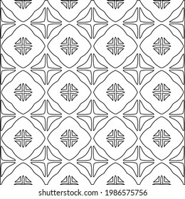 Vector monochrome pattern, Abstract texture for fabric print, card, table cloth, furniture, banner, cover, invitation, decoration, wrapping.