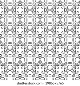 Vector monochrome pattern, Abstract texture for fabric print, card, table cloth, furniture, banner, cover, invitation, decoration, wrapping.