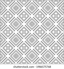 Vector monochrome pattern, Abstract texture for fabric print, card, table cloth, furniture, banner, cover, invitation, decoration, wrapping.