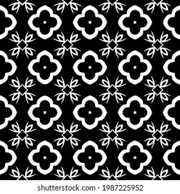 Vector monochrome pattern, Abstract texture for fabric print, card, table cloth, furniture, banner, cover, invitation, decoration, wrapping.