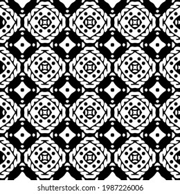 Vector monochrome pattern, Abstract texture for fabric print, card, table cloth, furniture, banner, cover, invitation, decoration, wrapping.