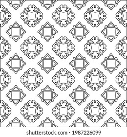 Vector monochrome pattern, Abstract texture for fabric print, card, table cloth, furniture, banner, cover, invitation, decoration, wrapping.