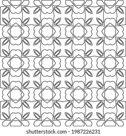 Vector monochrome pattern, Abstract texture for fabric print, card, table cloth, furniture, banner, cover, invitation, decoration, wrapping.