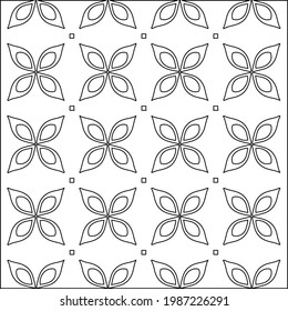 Vector monochrome pattern, Abstract texture for fabric print, card, table cloth, furniture, banner, cover, invitation, decoration, wrapping.