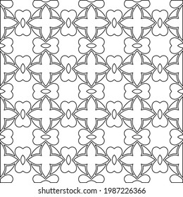 Vector monochrome pattern, Abstract texture for fabric print, card, table cloth, furniture, banner, cover, invitation, decoration, wrapping.