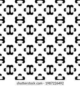 Vector monochrome pattern, Abstract texture for fabric print, card, table cloth, furniture, banner, cover, invitation, decoration, wrapping.