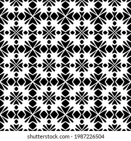Vector monochrome pattern, Abstract texture for fabric print, card, table cloth, furniture, banner, cover, invitation, decoration, wrapping.