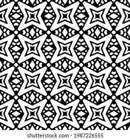 Vector monochrome pattern, Abstract texture for fabric print, card, table cloth, furniture, banner, cover, invitation, decoration, wrapping.