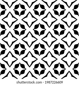 Vector monochrome pattern, Abstract texture for fabric print, card, table cloth, furniture, banner, cover, invitation, decoration, wrapping.