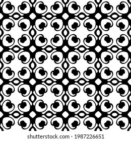 Vector monochrome pattern, Abstract texture for fabric print, card, table cloth, furniture, banner, cover, invitation, decoration, wrapping.