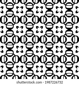 Vector monochrome pattern, Abstract texture for fabric print, card, table cloth, furniture, banner, cover, invitation, decoration, wrapping.