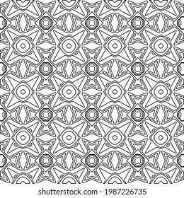 Vector monochrome pattern, Abstract texture for fabric print, card, table cloth, furniture, banner, cover, invitation, decoration, wrapping.