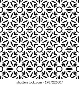 Vector monochrome pattern, Abstract texture for fabric print, card, table cloth, furniture, banner, cover, invitation, decoration, wrapping.