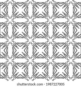Vector monochrome pattern, Abstract texture for fabric print, card, table cloth, furniture, banner, cover, invitation, decoration, wrapping.
