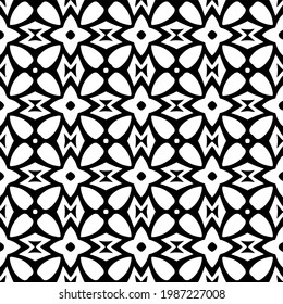 Vector monochrome pattern, Abstract texture for fabric print, card, table cloth, furniture, banner, cover, invitation, decoration, wrapping.